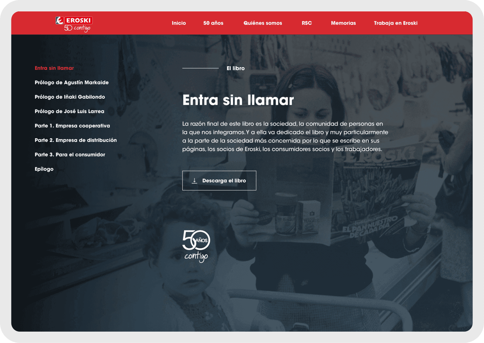 Grupo Eroski web libro entra sin llamar