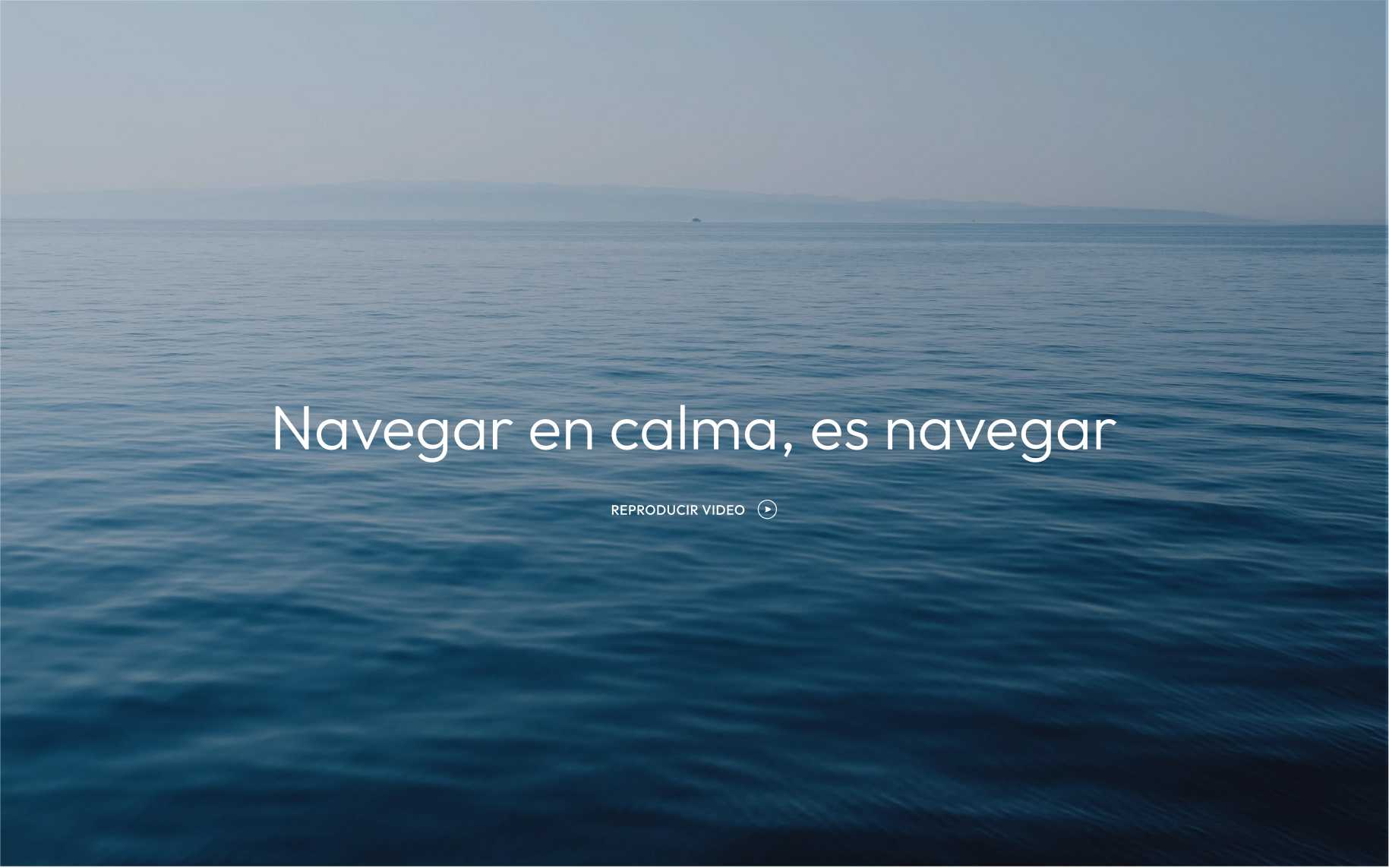 Inicio lasai con texto 'Navegar en calma, es navegar'