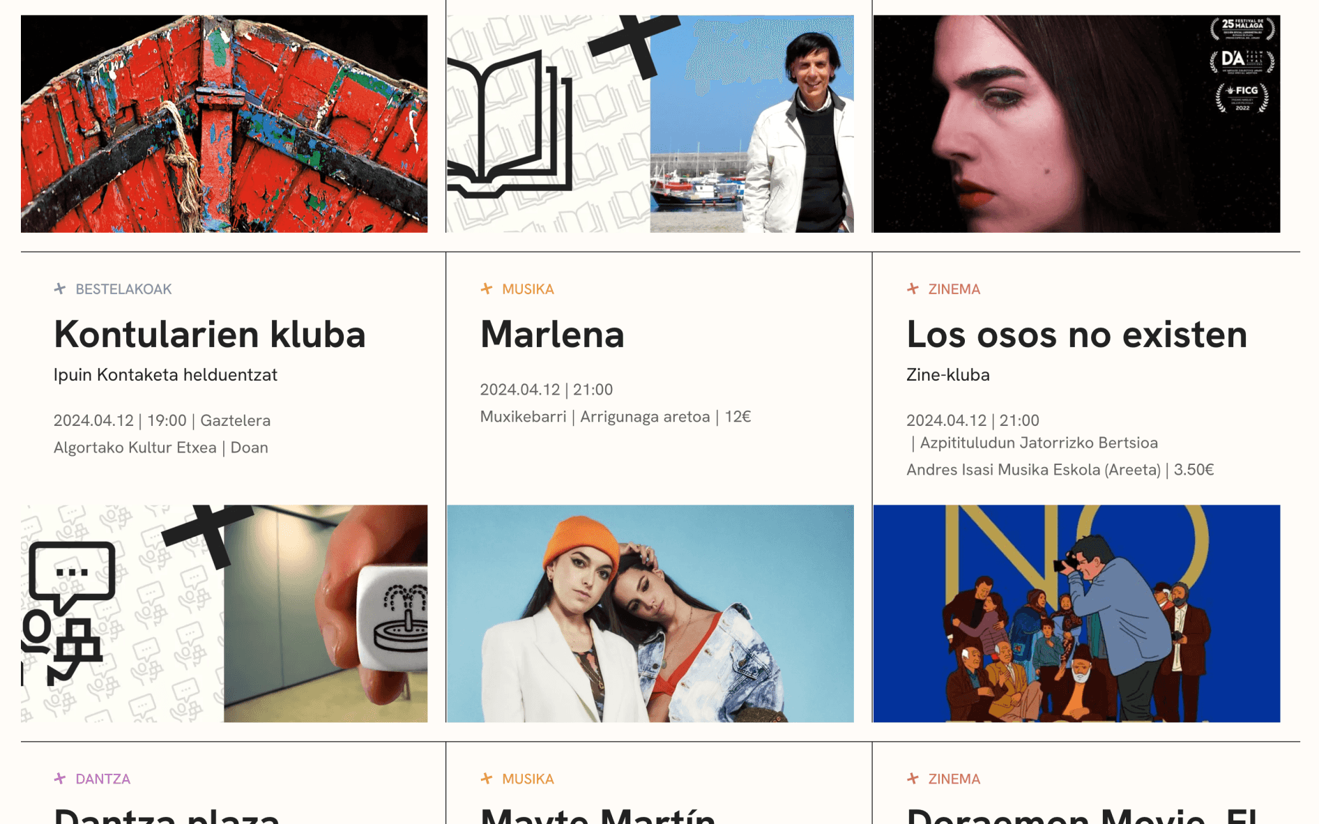 web getxo kultura events