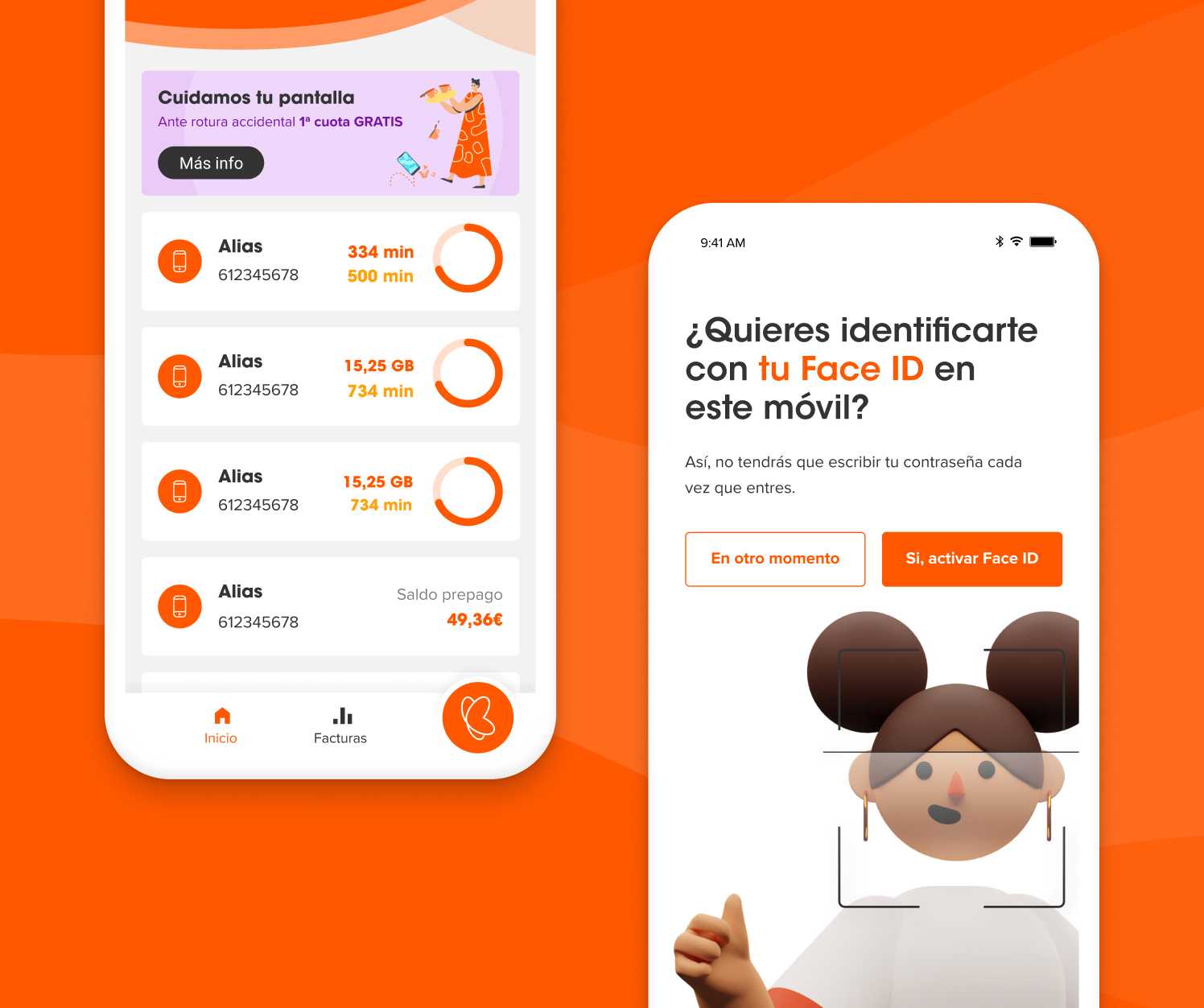 Euskaltel app face Id