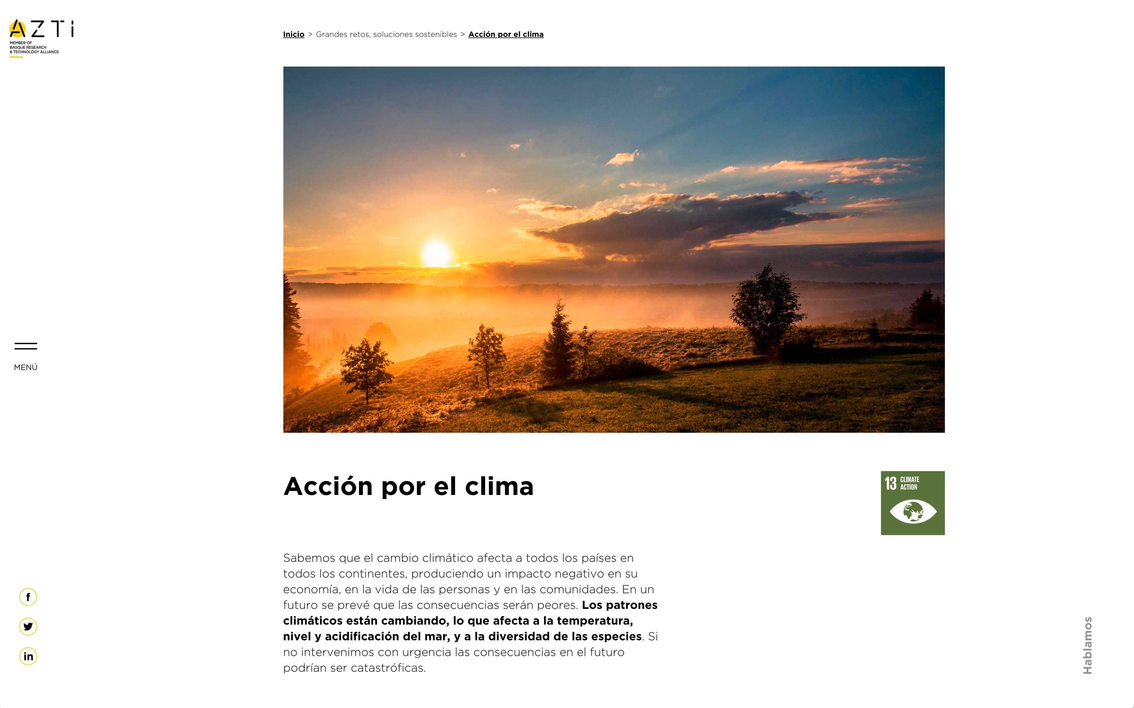 Azti web action for the climate