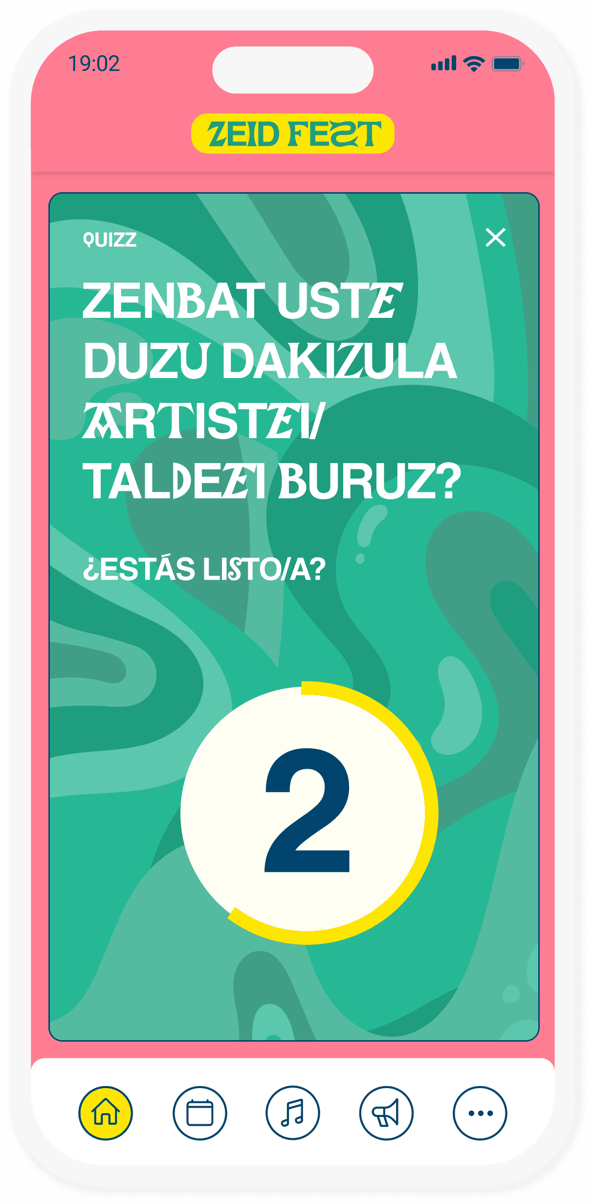 Zeid mockup app quizz